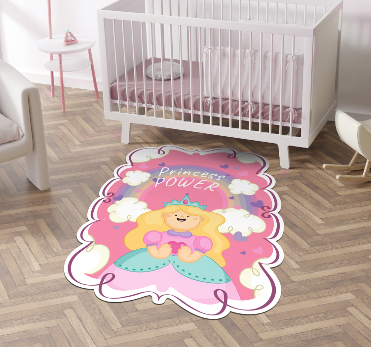 Princess Power Playmat kids vinyl rug - TenStickers
