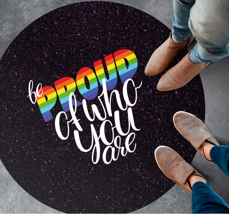 Proud Message Design custom rug - TenStickers