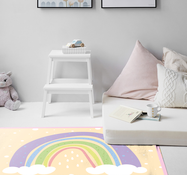 amazing rainbow kids vinyl rug - TenStickers