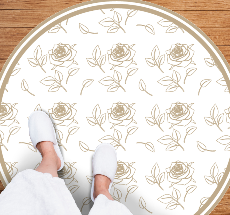 Rose Flower Arrangement floral vinyl rug - TenStickers