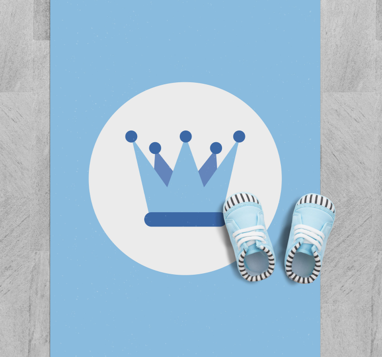 Royal Crown Emblem nursery vinyl rug - TenStickers