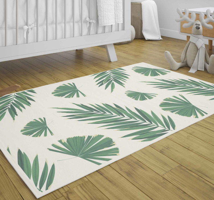 Rugs with plants vinyl bedroom rug - TenStickers