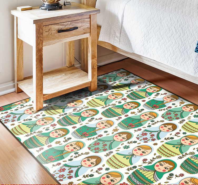Russian Doll Motif bedroom vinyl rug - TenStickers