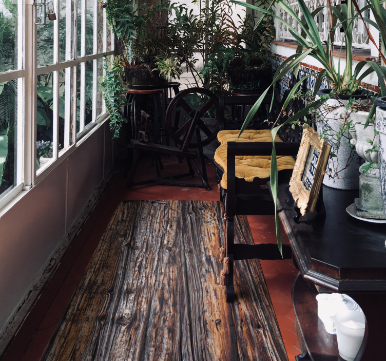 Rustic Timber Detail wood effect vinyl rug - TenStickers