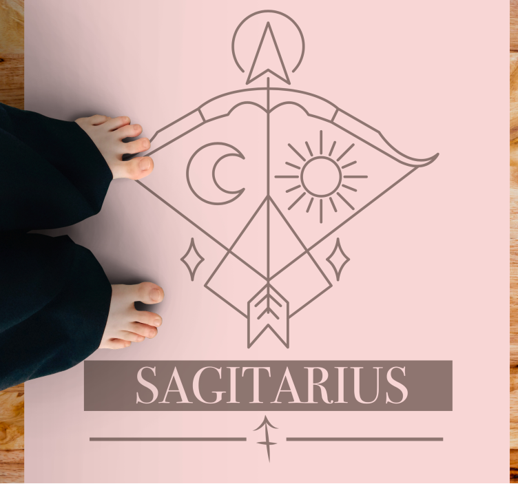 Sagittarius Symbol custom rug - TenStickers