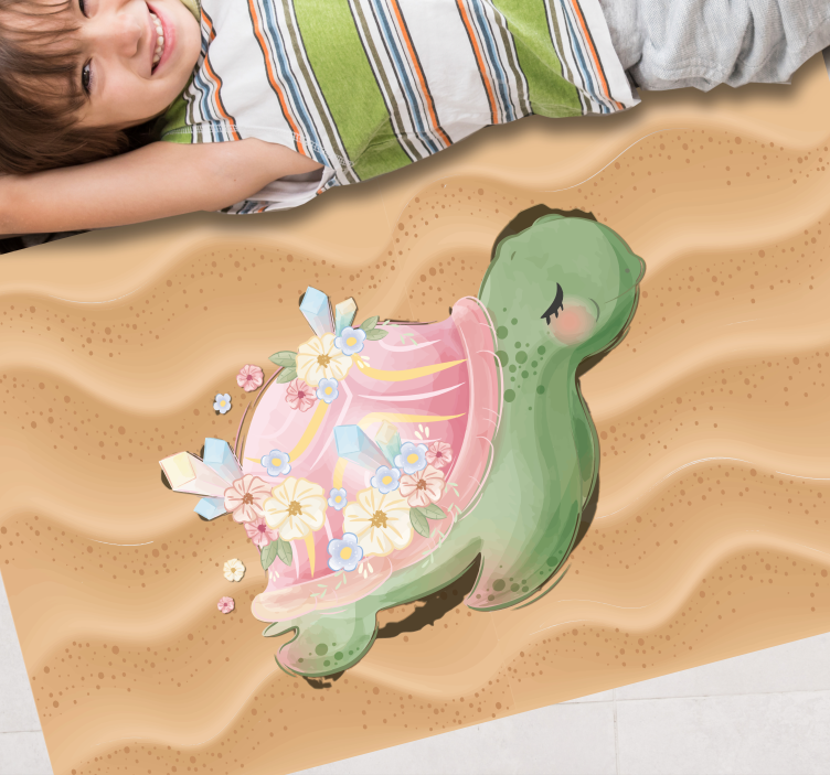 Sea Turtle Oasis playroom carpet - TenStickers