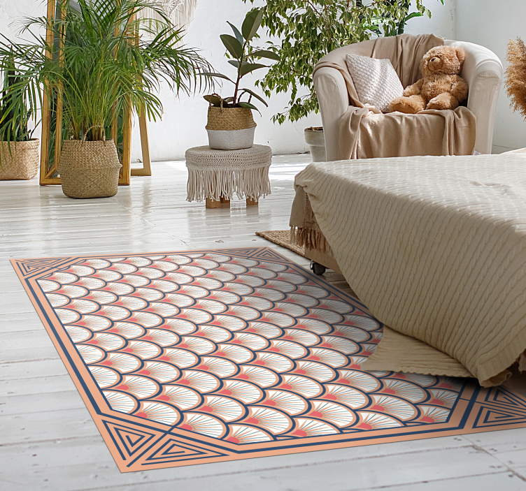 SHELL MOTIF tile vinyl rug - TenStickers