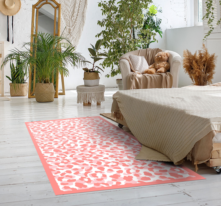 Soft Leopard Pattern animal print vinyl rug - TenStickers