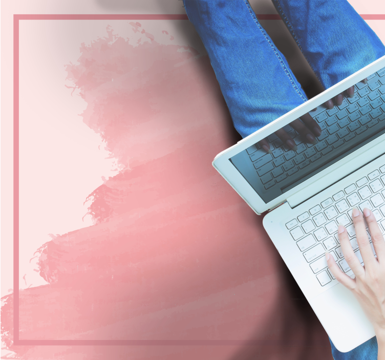 Soft pink shades bedroom vinyl rug - TenStickers