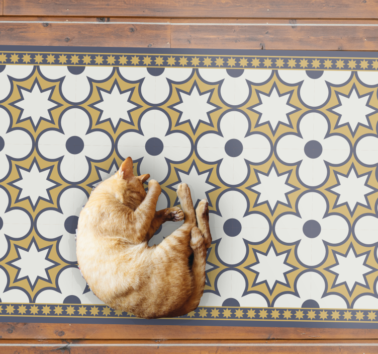Star Mosaic Arrangement tile vinyl rug - TenStickers