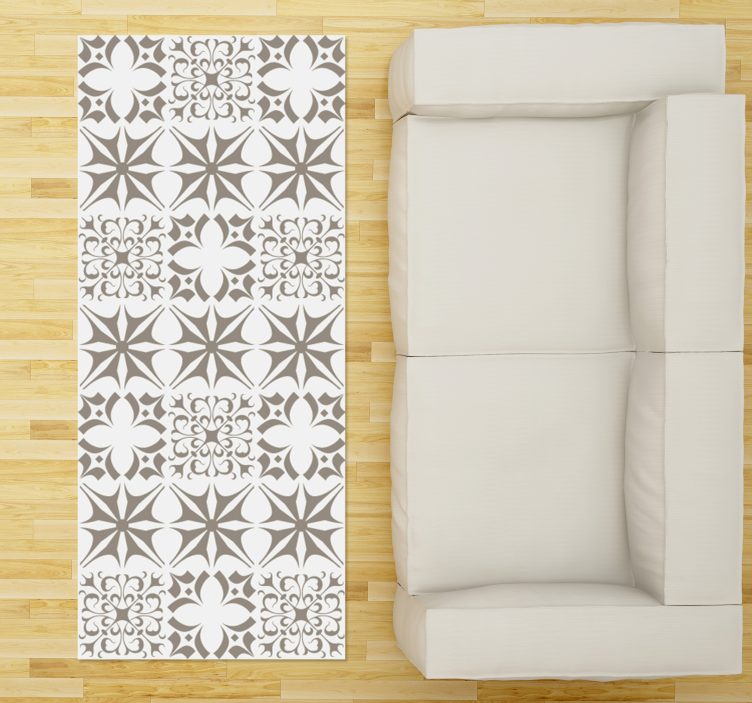 Star Patterned Tiling mosaic vinyl rug - TenStickers