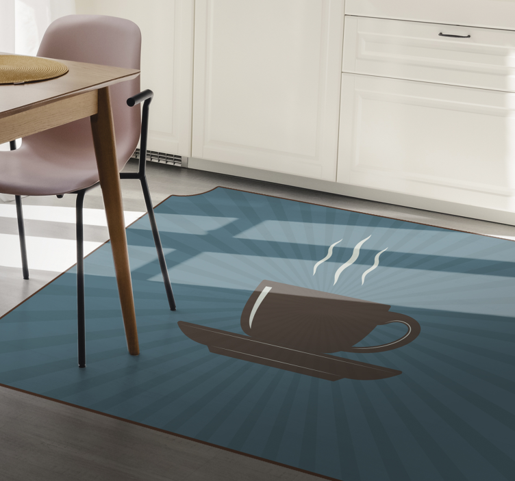 Steaming Coffee custom rug - TenStickers