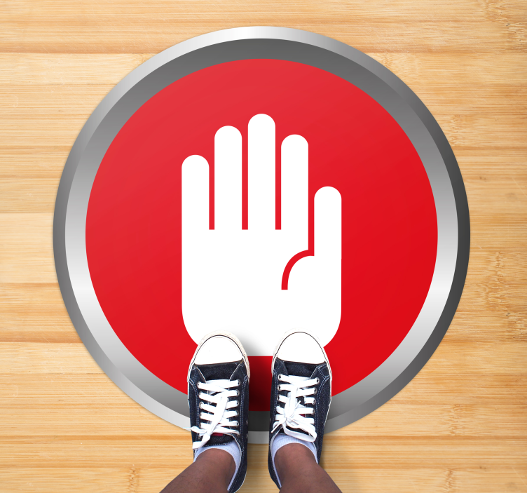 Stop Signal Decor marble vinyl rug - TenStickers