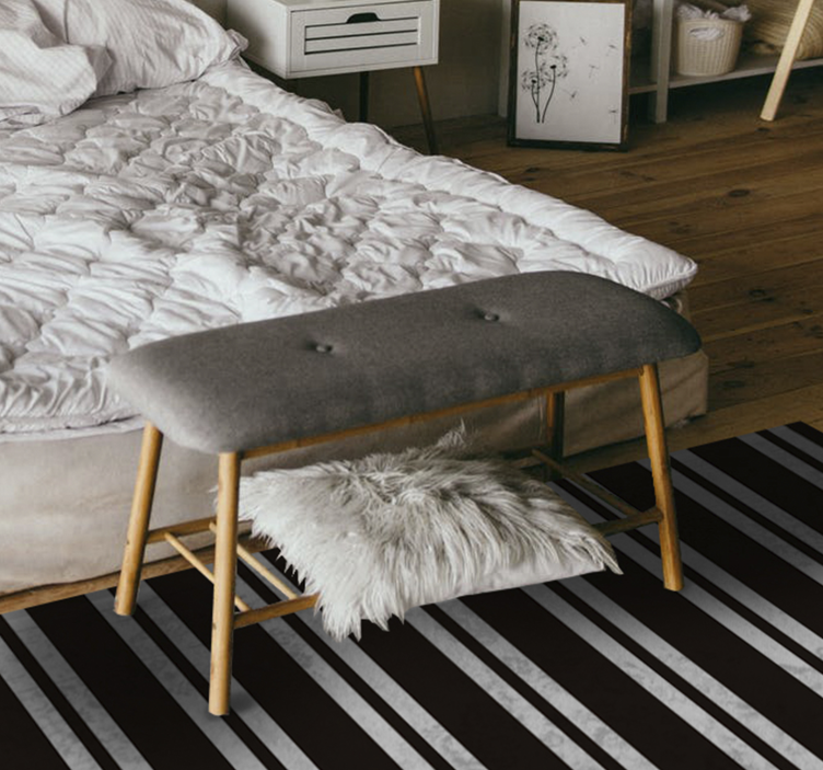 Striped Elegance striped vinyl rug - TenStickers