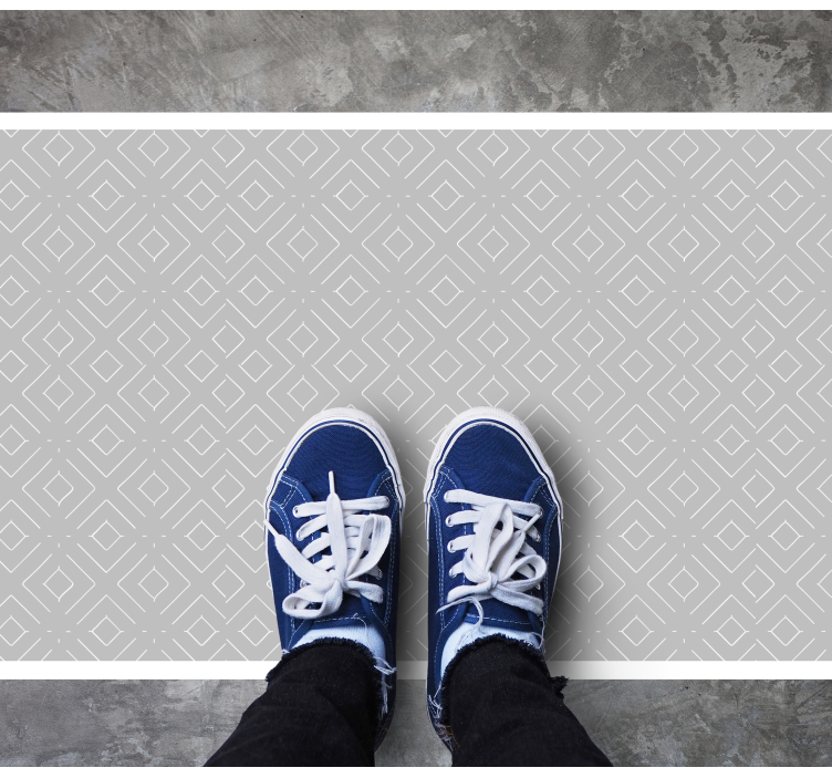 Greyn stylish diamonds bedroom vinyl rug - TenStickers