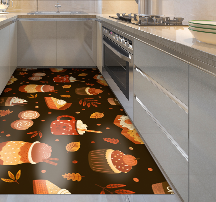 Sugary indulgence joy kitchen vinyl rug - TenStickers
