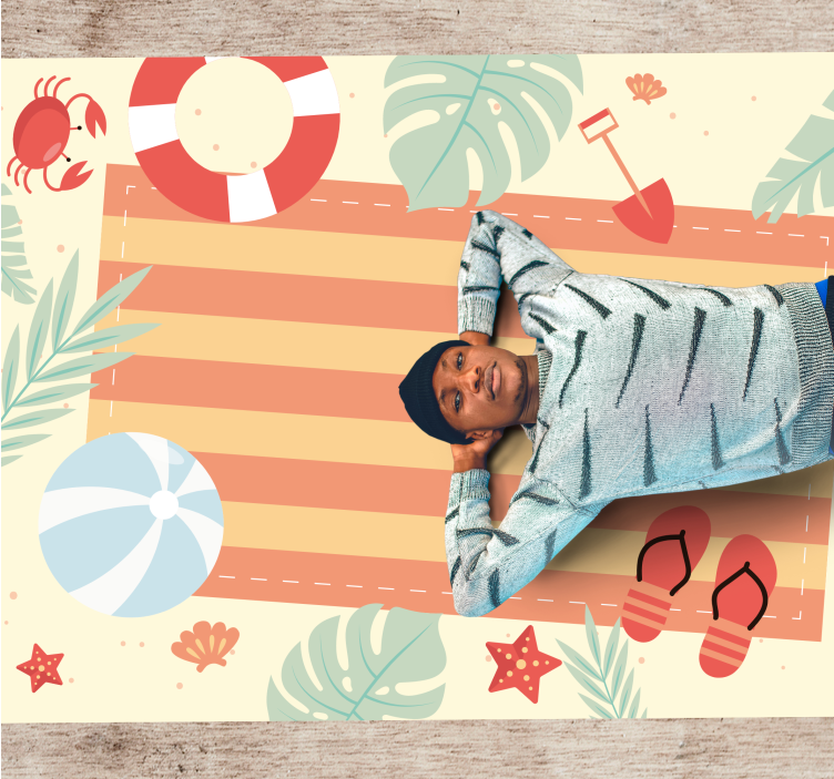 Summer vibes scene kids vinyl rug - TenStickers