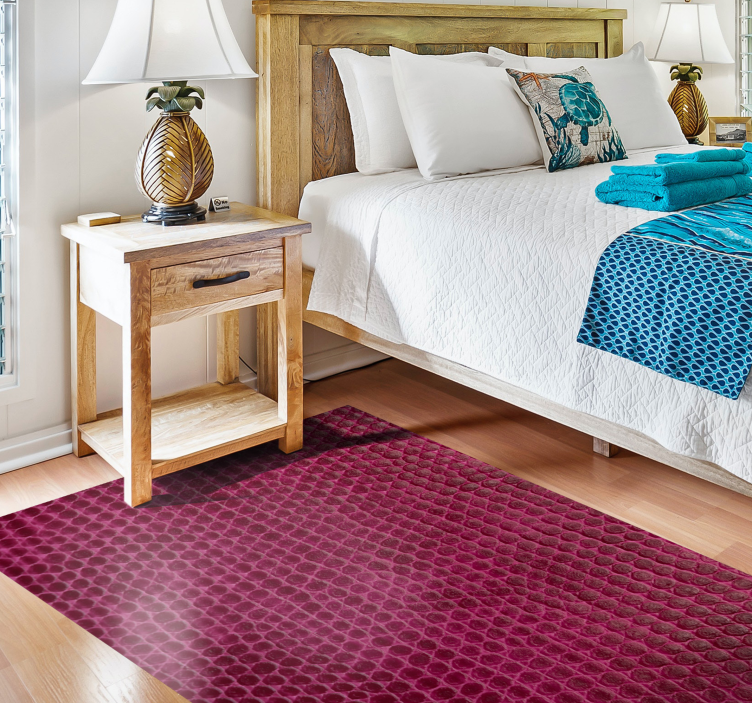 Textured Crimson Fabric animal print vinyl rug - TenStickers