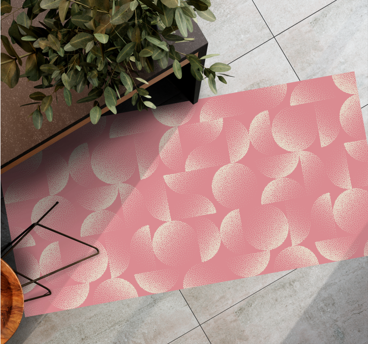 Textured Petals Pattern floral rug - TenStickers