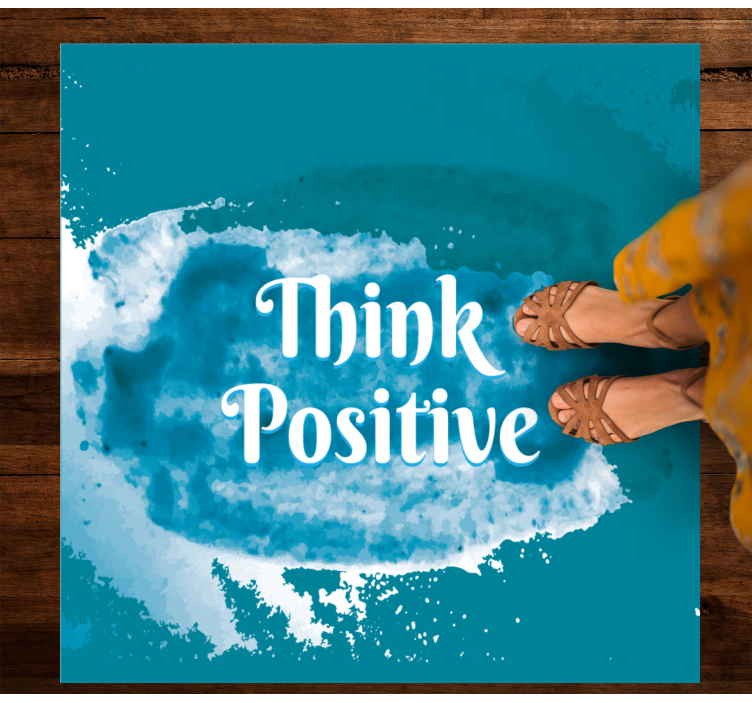 Think Positive custom rug - TenStickers