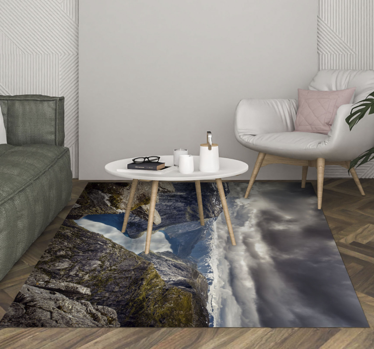 Trolltunga Norway nature vinyl rug - TenStickers
