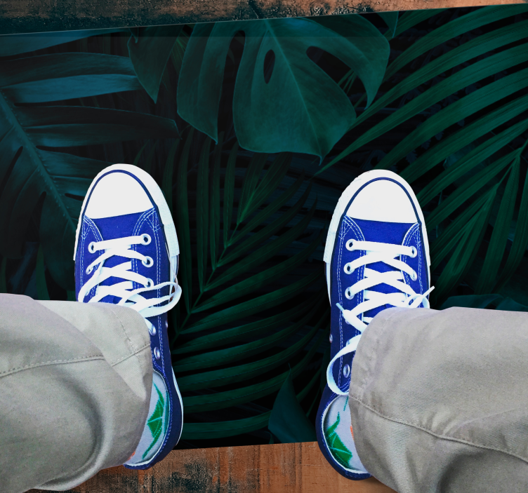 Tropical Foliage floral rug - TenStickers