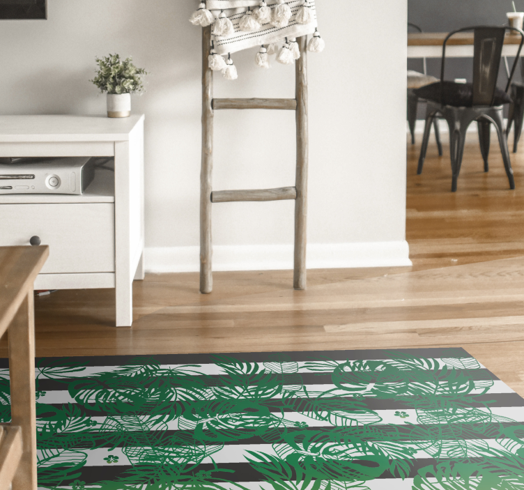 Tropical Leaf Patterns floral rug - TenStickers
