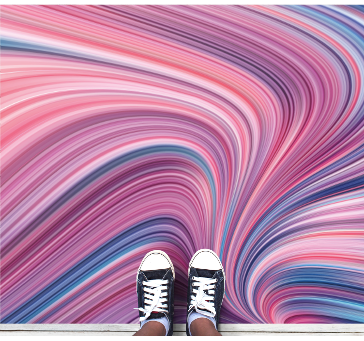 Twisting hue corrents textured vinyl rug - TenStickers
