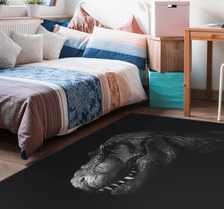 Tyrannosaurus Portrait animal vinyl rug - TenStickers