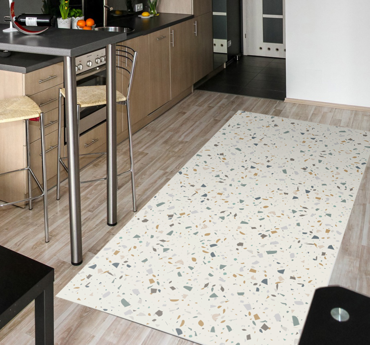 Vinyl Rug Terazzo tile carpet - TenStickers