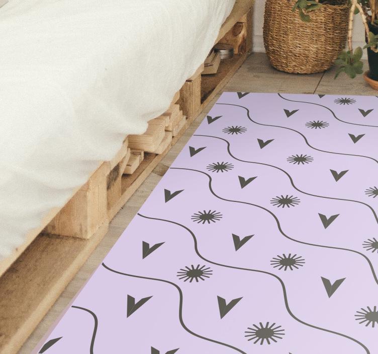 Wave Pattern Vibrance modern vinyl rug - TenStickers