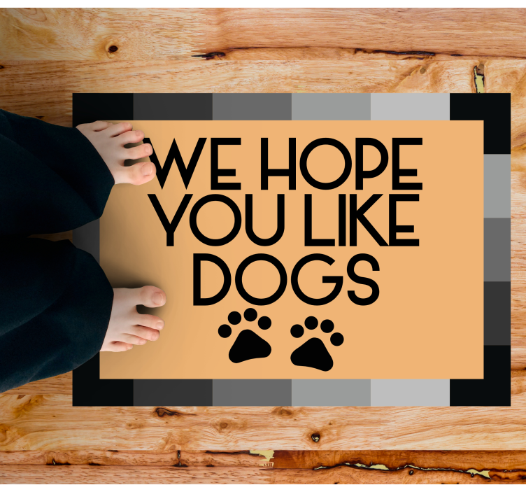 We hope you like dogs entrance hall vinyl rug - TenStickers