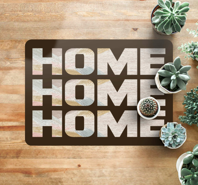 Welcome Home Entryway custom rug - TenStickers