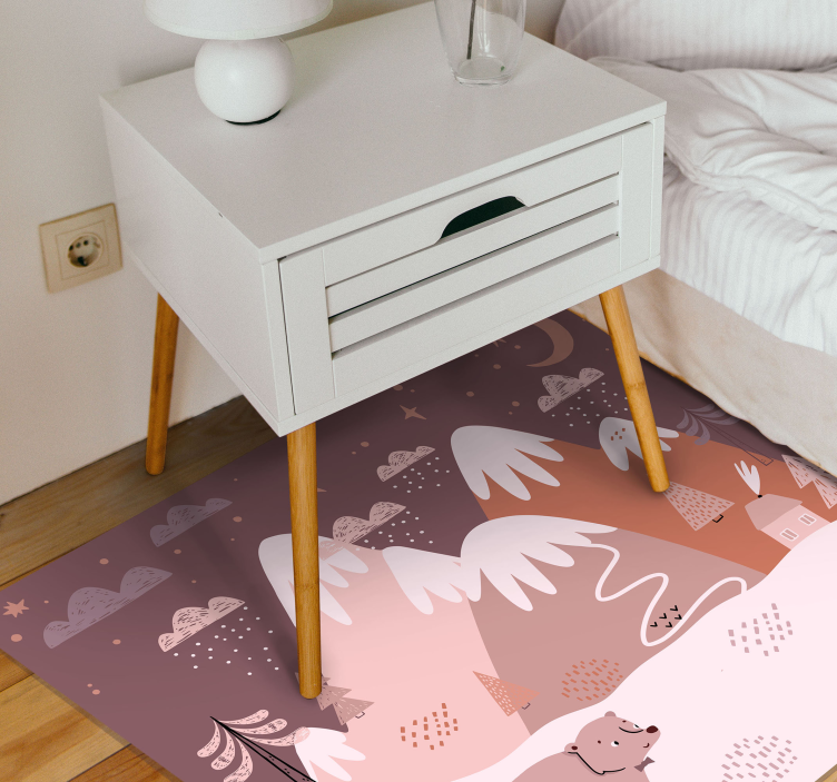 Winter Landscape Comfort kids vinyl rug - TenStickers