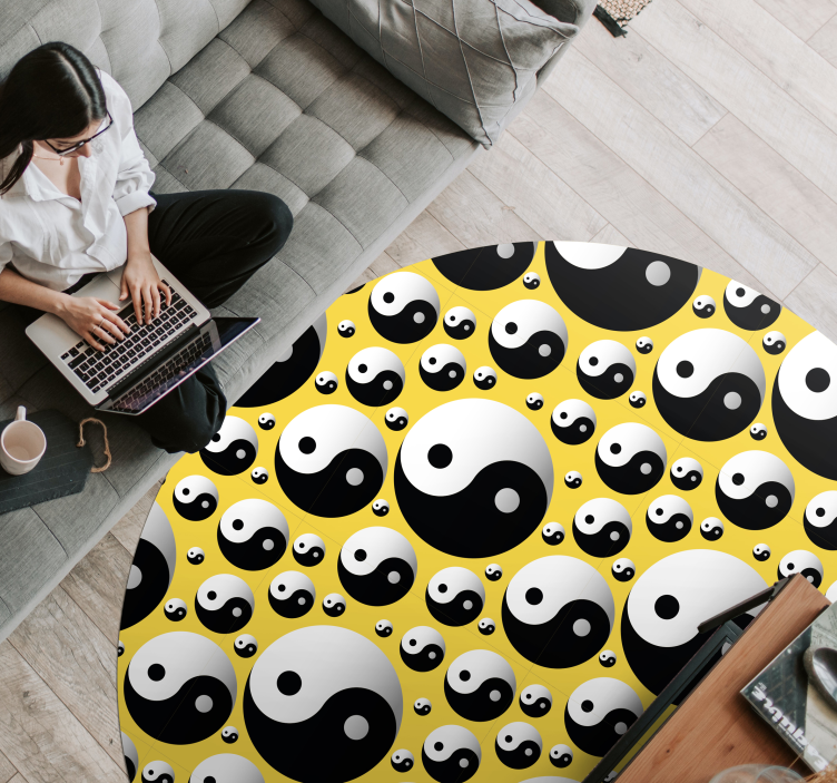 Yin Yang Harmony game vinyl rug - TenStickers
