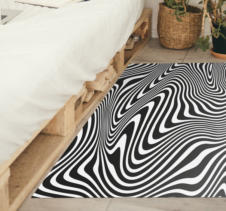 Zebra 3D Effect animal print vinyl rug - TenStickers