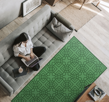 Amazing green vinyl rugs to add some colour TenStickers