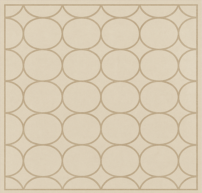 Sandy beige pattern kitchen vinyl rug - TenStickers