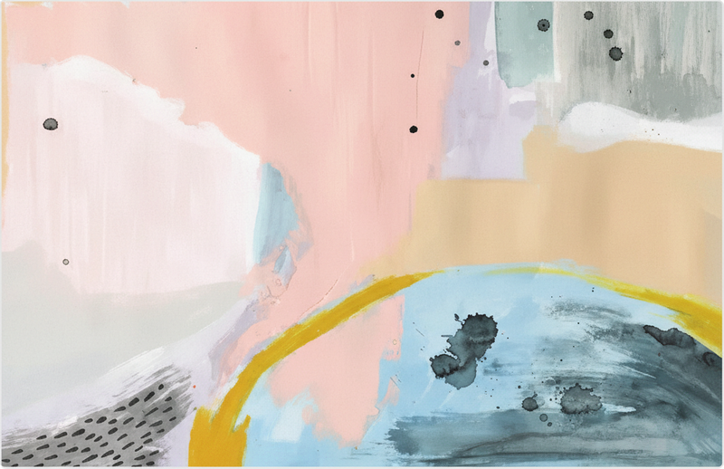 Living room vinyl rug vibrant artwork design - TenStickers