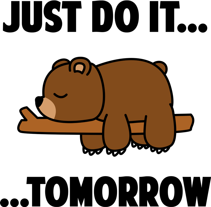 Just do it tomorrow animal vinyl rug - TenStickers