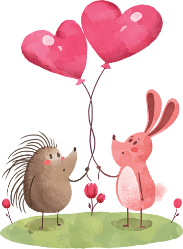 Adorable animal companions animal vinyl rug - TenStickers