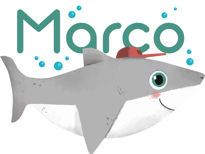 Animal vinyl rug shark character fun - TenStickers