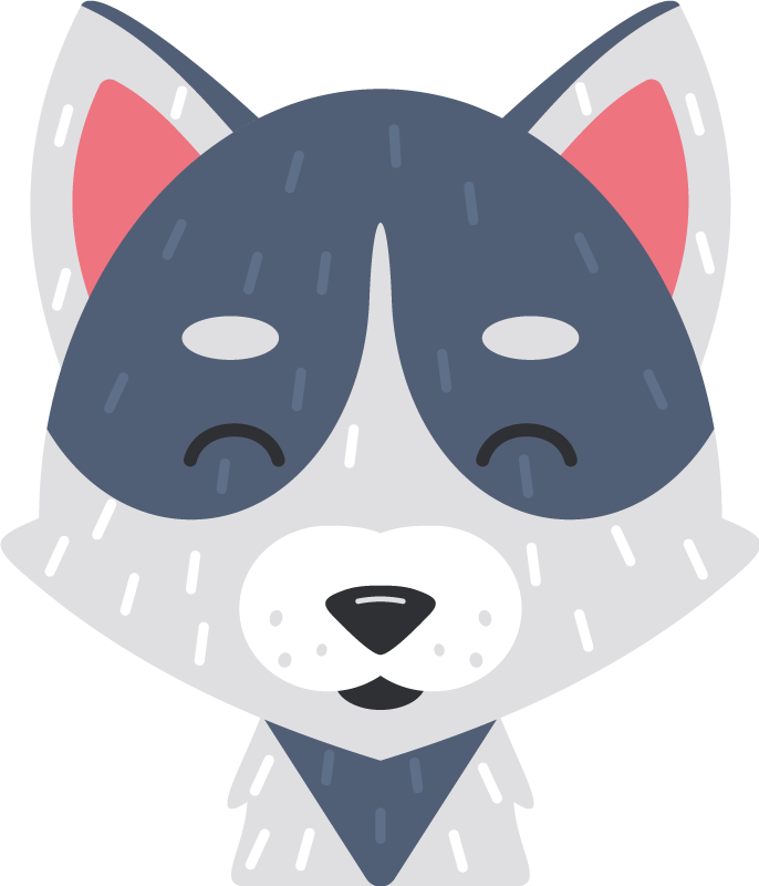 Happy animal face animal vinyl rug - TenStickers