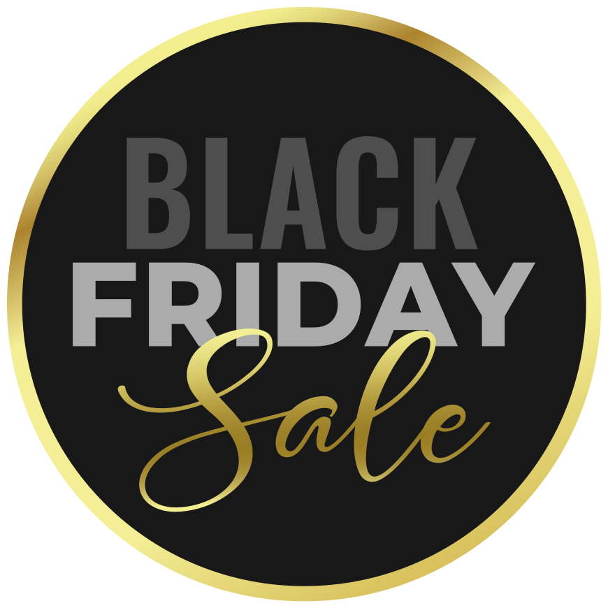 Black friday vinyl rug with golden background - TenStickers