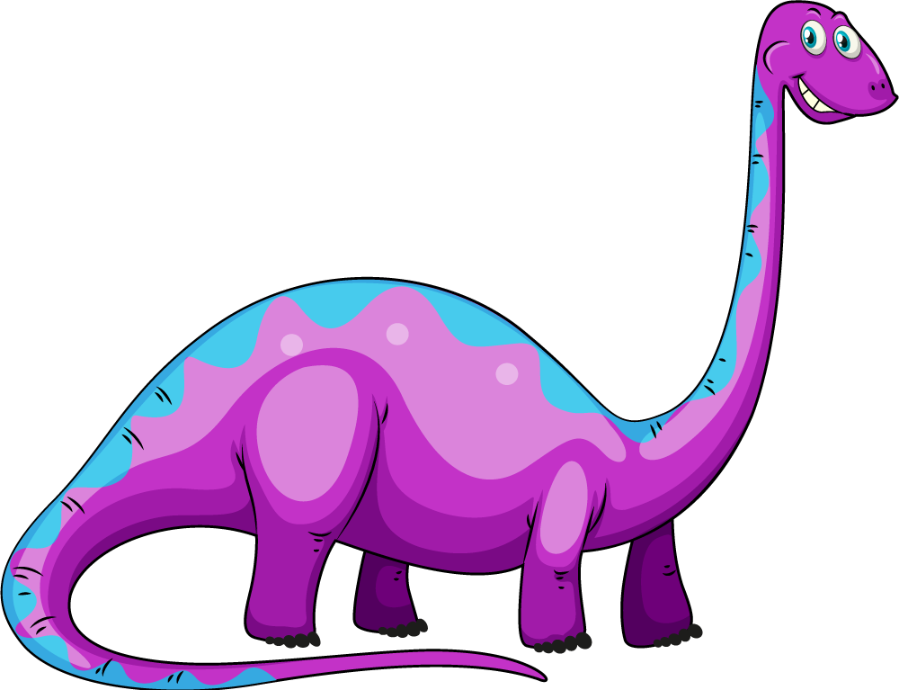 Playful purple dinosaur animal vinyl rug - TenStickers