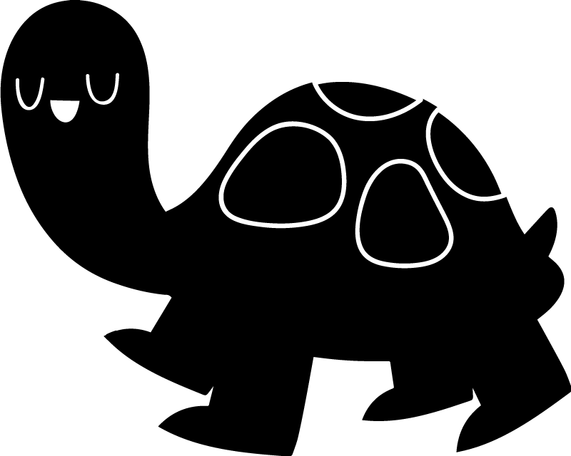 Giant black turtle animal vinyl rug - TenStickers