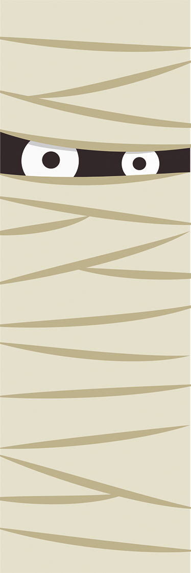 Halloween vinyl rug with mummy eyes - TenStickers