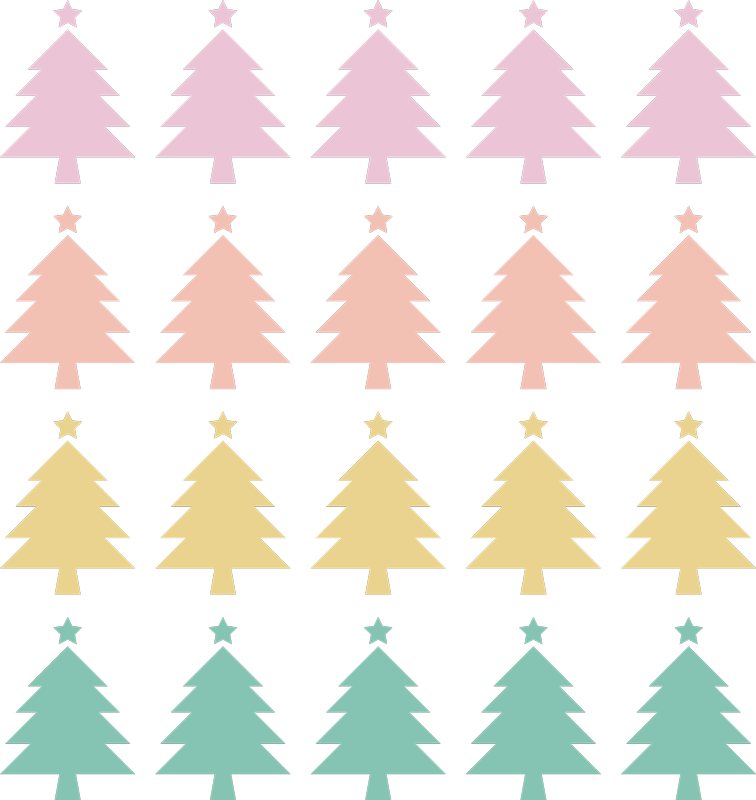 Christmas vinyl rug christmas tree design - TenStickers