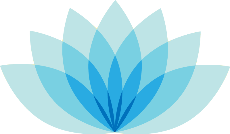 Flower rug monochrome lotus blossom - TenStickers