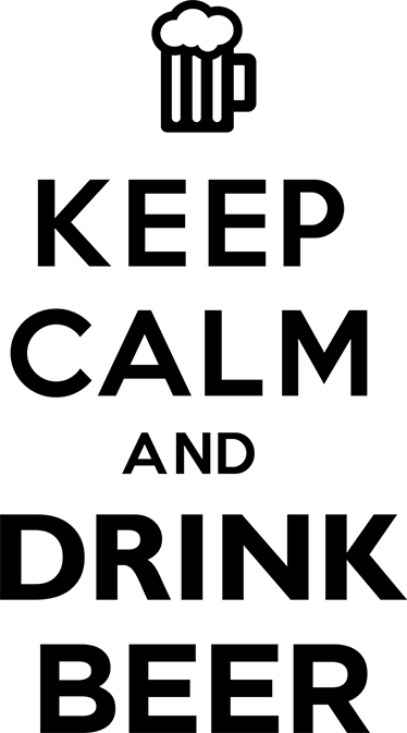 Calm and drink beer kitchen vinyl rug - TenStickers